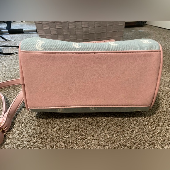 BNWT JUICY COUTURE Gothic Denim White Bestseller Fame Satchel - Picture 5 of 8